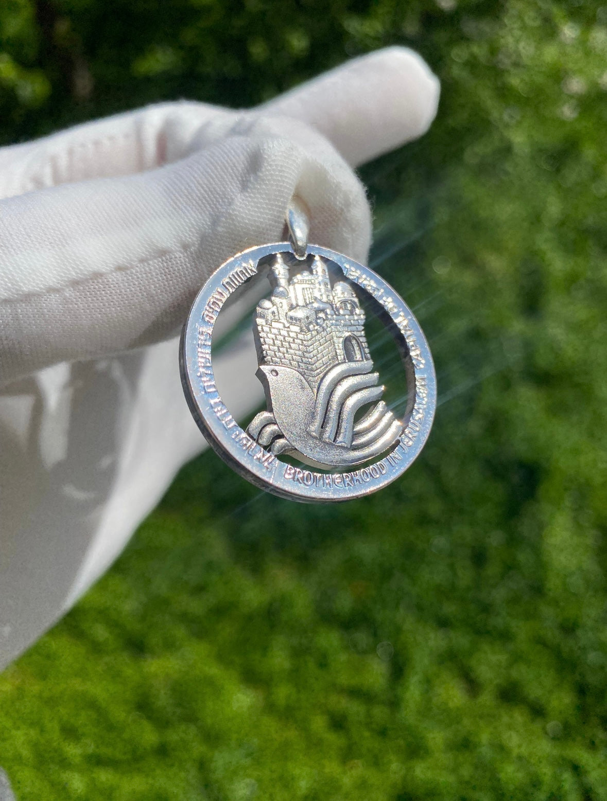Handmade/Cut REAL & RARE (1971) Solid Silver 25 Lira Coin Pendant