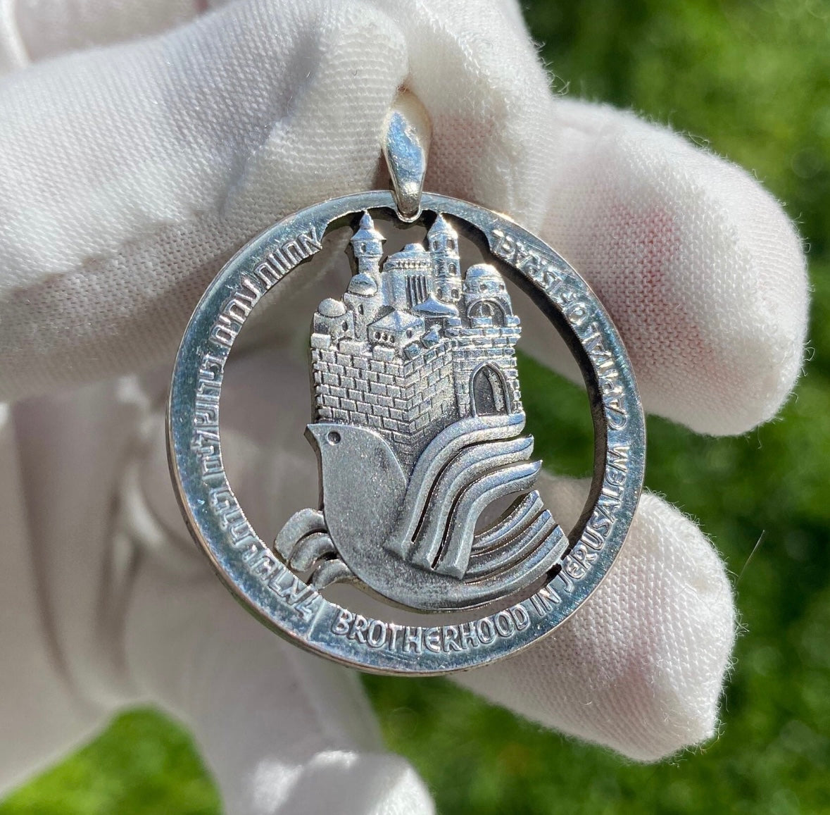 Handmade/Cut REAL & RARE (1971) Solid Silver 25 Lira Coin Pendant
